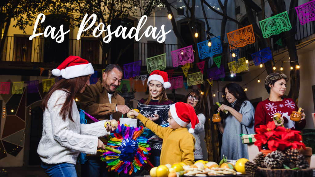 A group of people in santa claus hats at a mexican restaurant.