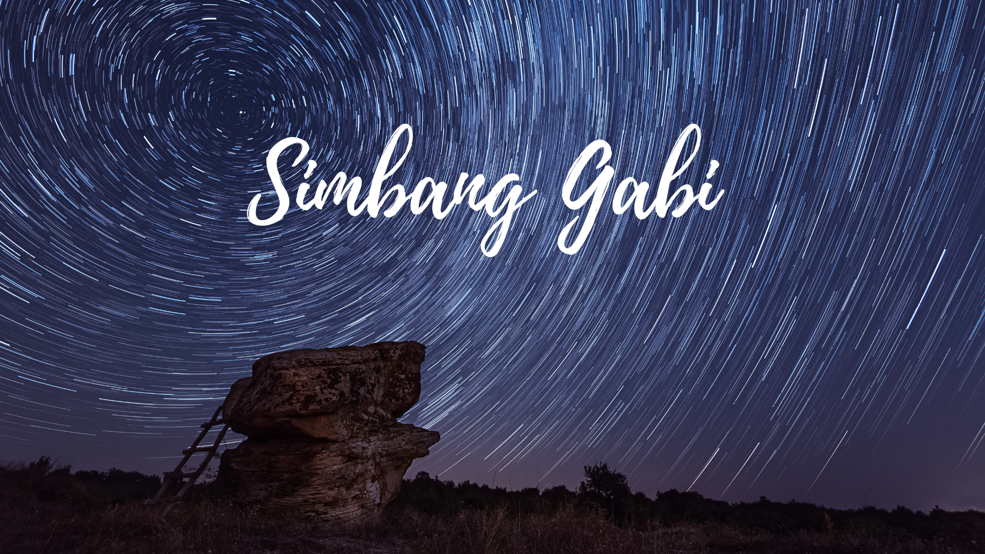 A starry sky with the words simbang gabi written on it.