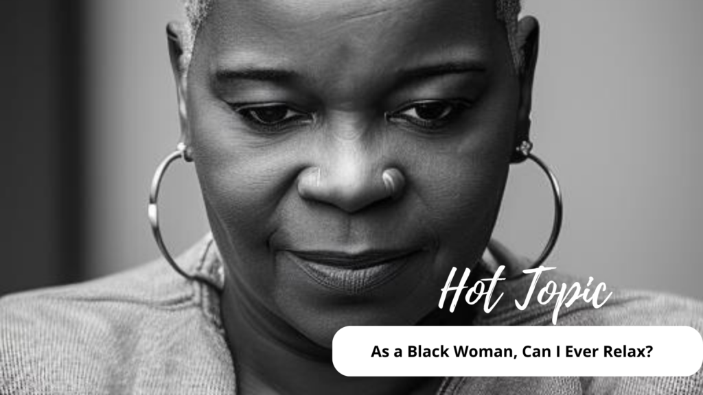 A black woman with the words hot topic.