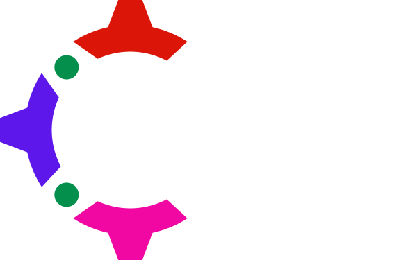 Logo of Diversiology.io with the tagline "Your DEI Operating System", featuring a circular design with four colorful arrows and green circles.