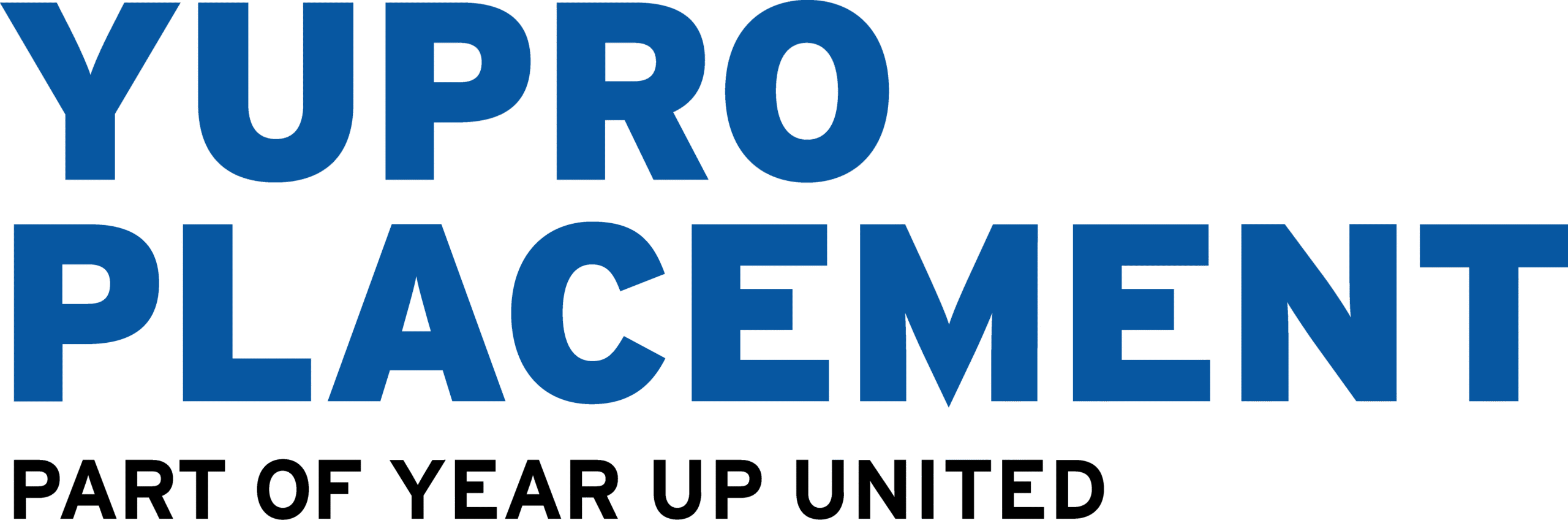 Blue text reads "YUPRO PLACEMENT" in large bold letters on a transparent background. Some smaller text is partially visible at the bottom.